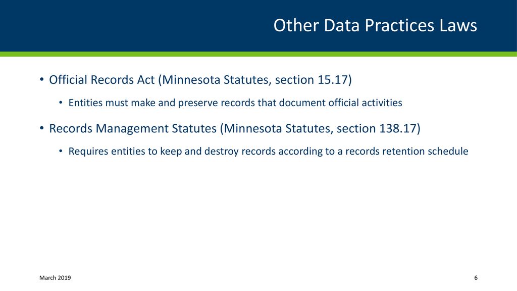 Government data practices open meeting law overview ppt download