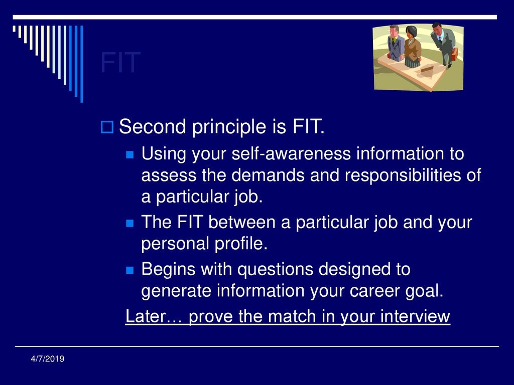 FIT Second principle is FIT.