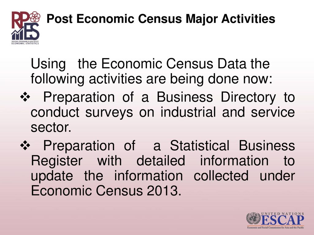 Post Economic Census Major Activities