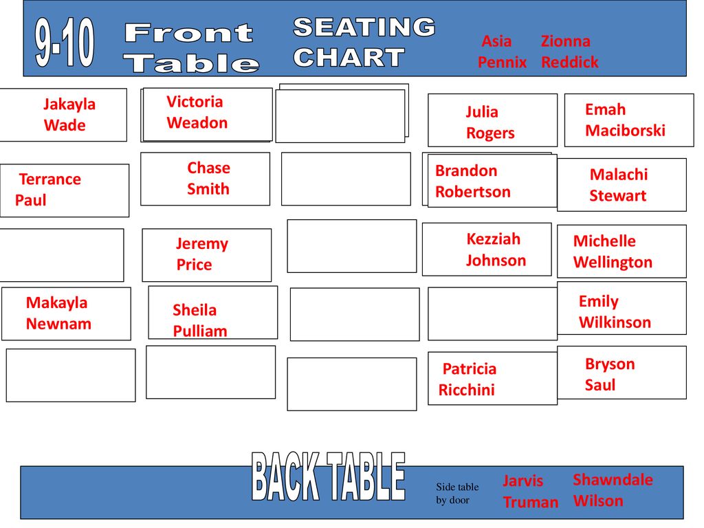 Tml Seating Chart