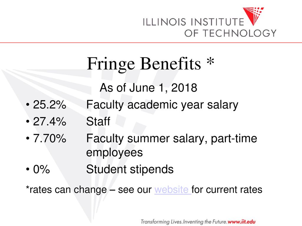 Fringe Benefits * As Of June 1%2C 2018 