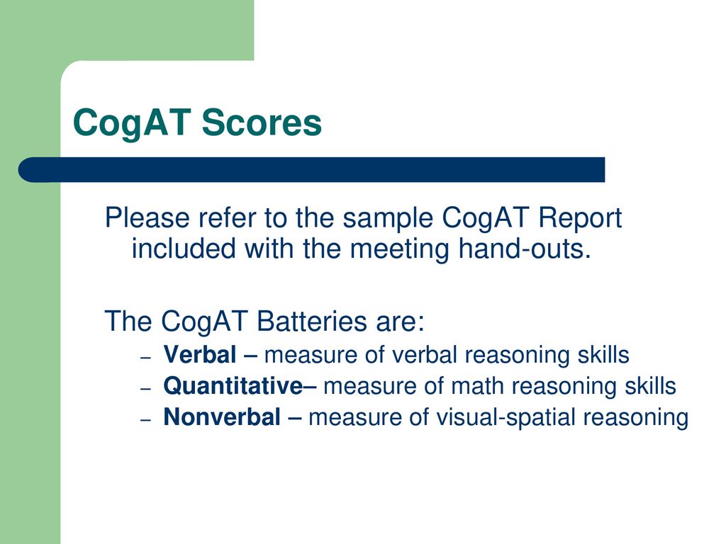 Cognitive abilities test cogat ppt download