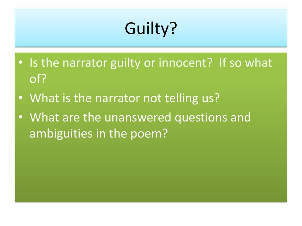 What Is The Story Of The Poem Can You Work Out The Whole Story Ppt Download