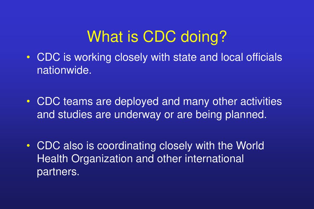 U. S. Centers for Disease Control and Prevention ppt download