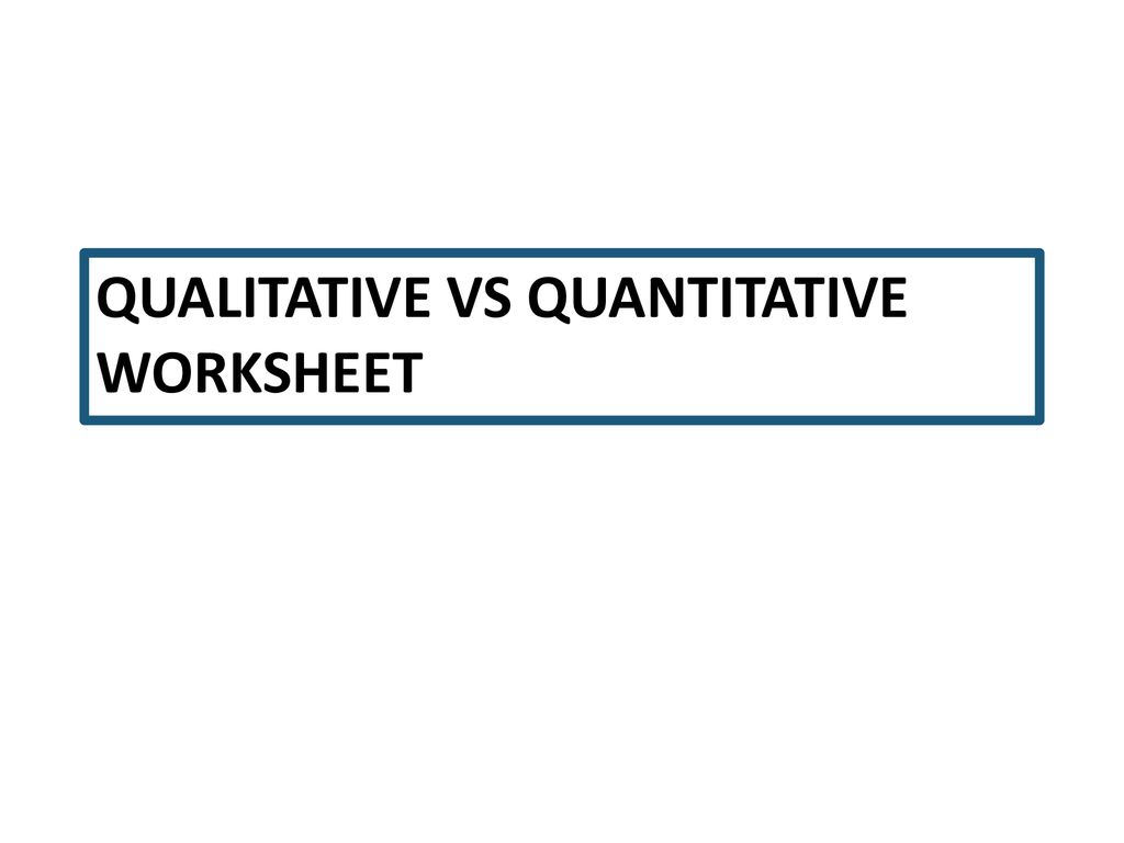 Qualitative vs quantitative worksheet