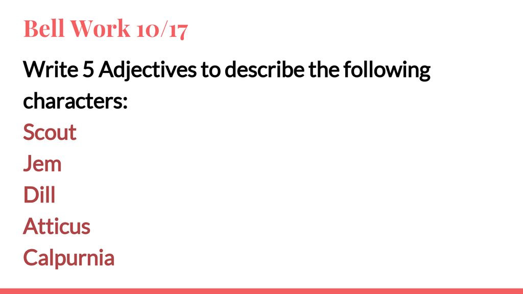 TKaM Ch /1610/ ppt download