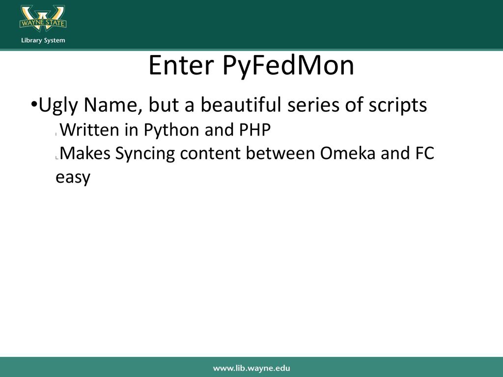 Syncing Omeka With Fedora Commons Ppt Download