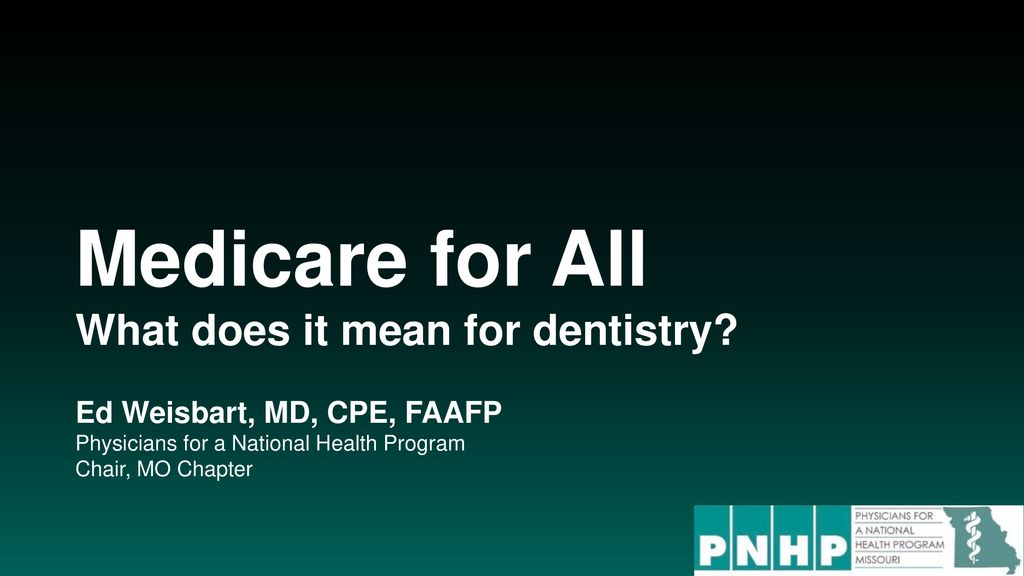 Medicare for all what does it mean for dentistry ppt download