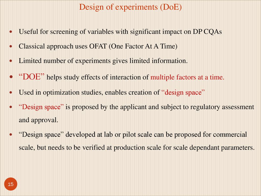 Design of experiments (DoE)