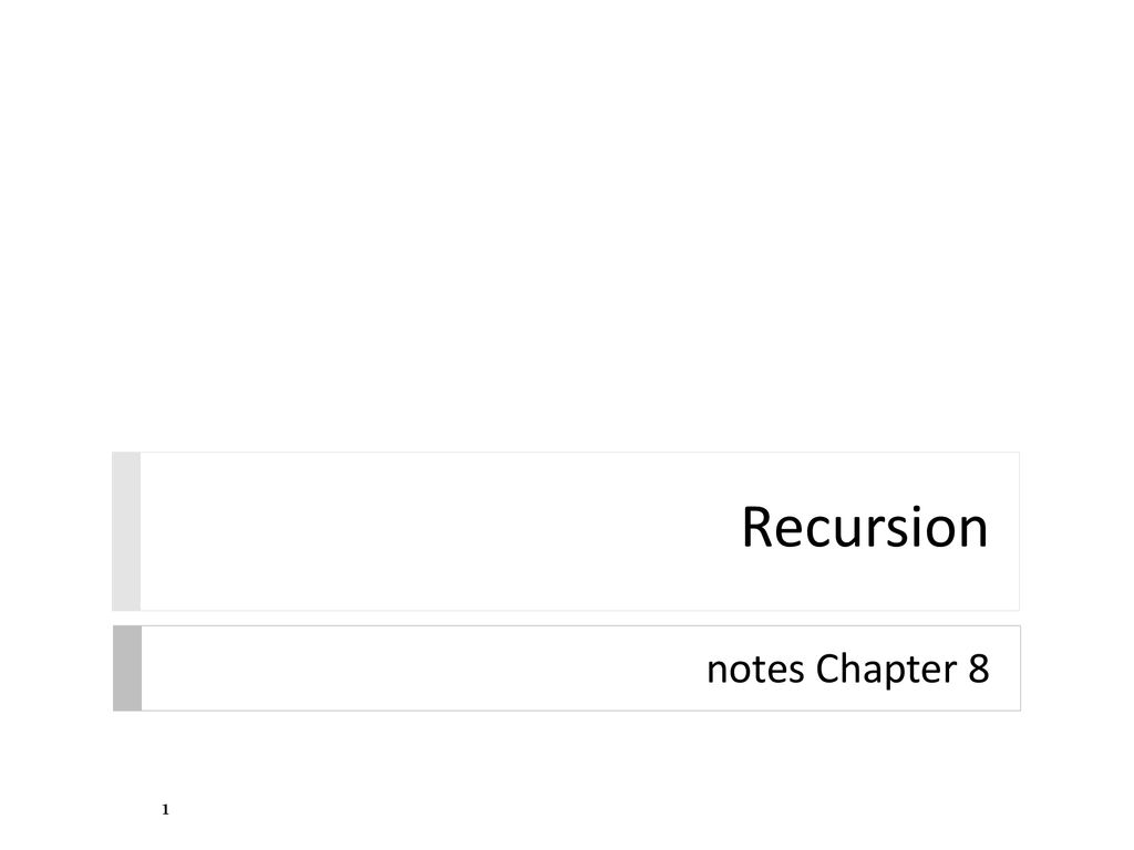 Recursion notes Chapter ppt download