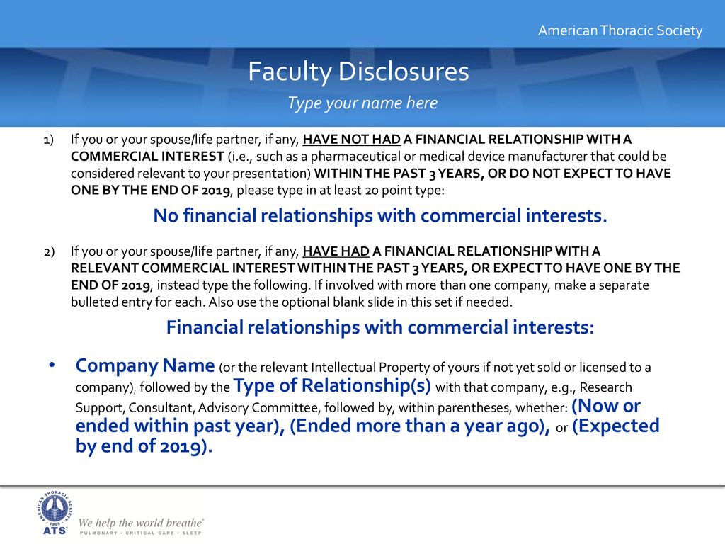 Faculty Disclosure Slide Templates ppt download
