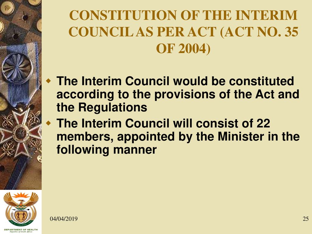 TRADITIONAL HEALTH PRACTITIONERS ACT NO 35 OF ppt download