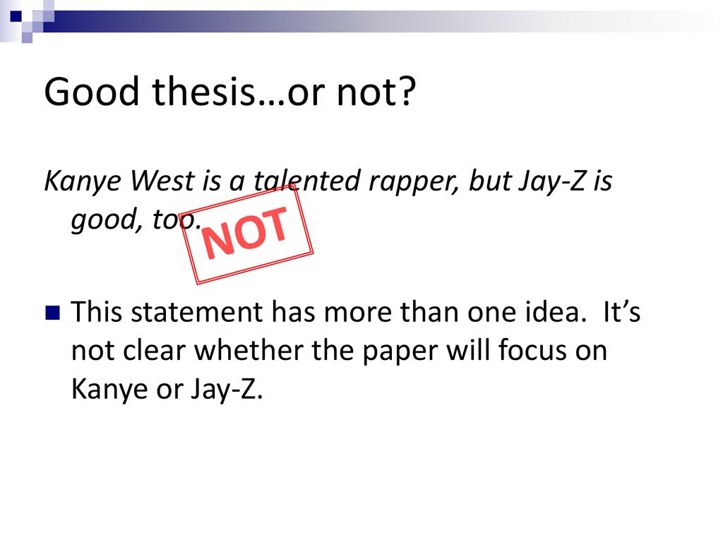 thesis statement about kanye west