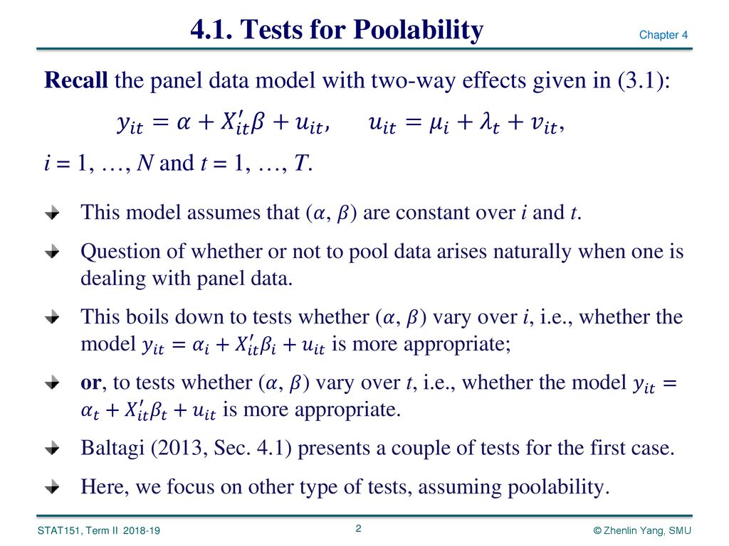 Chapter 4 Test Hypotheses With Panel Data Ppt Download