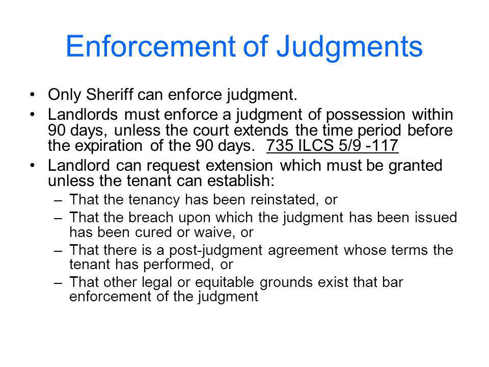Enforcement of Judgments