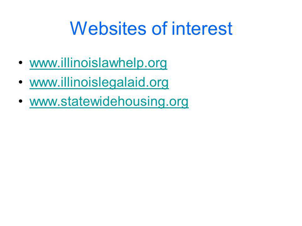 Websites of interest
