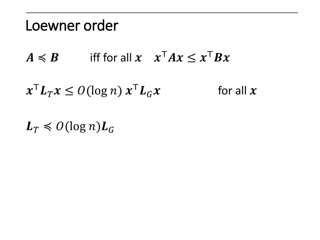 A Matrix Chernoff Bound For Strongly Rayleigh Distributions And Spectral Sparsifiers From A Few Random Spanning Trees Speaker Rasmus Kyng Harvard Ppt Download