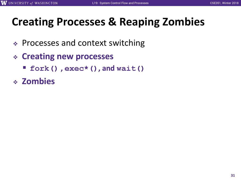 System Control Flow and Processes CSE 351 Winter ppt download