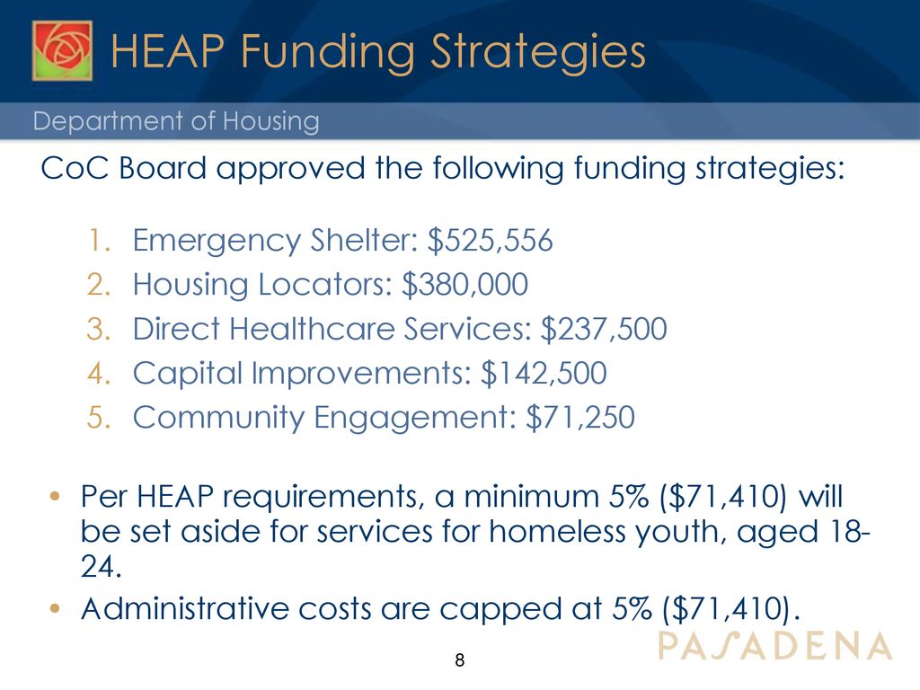 City council homeless emergency aid program funding application ppt