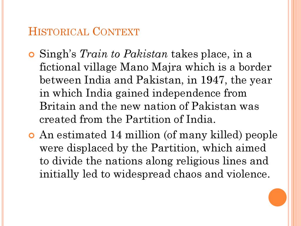 train to pakistan summary analysis