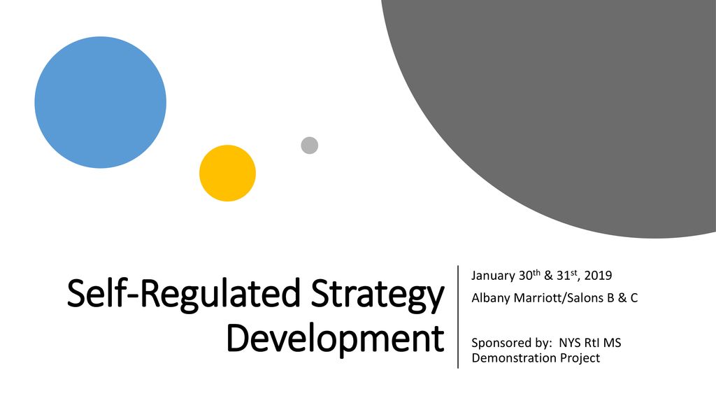 Self regulated strategy development ppt download