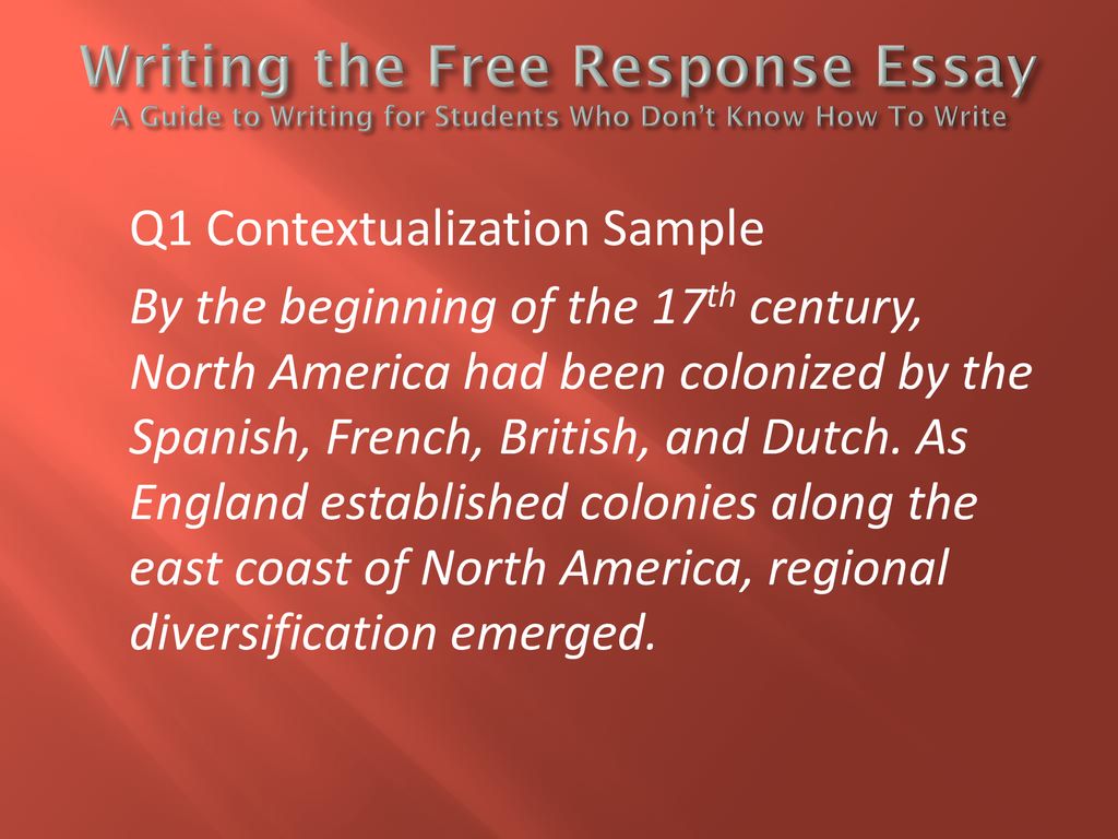 1. Focus on the Introduction (2 pts.) A. Contextualization (1) - ppt