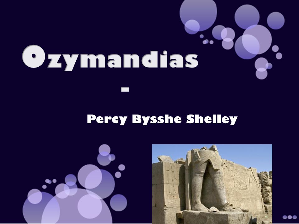pb shelley ozymandias