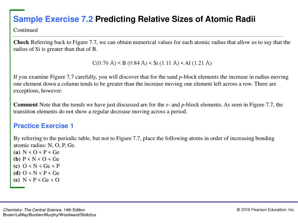 Sample Exercise 7 1 Bond Lengths In A Molecule Ppt Download