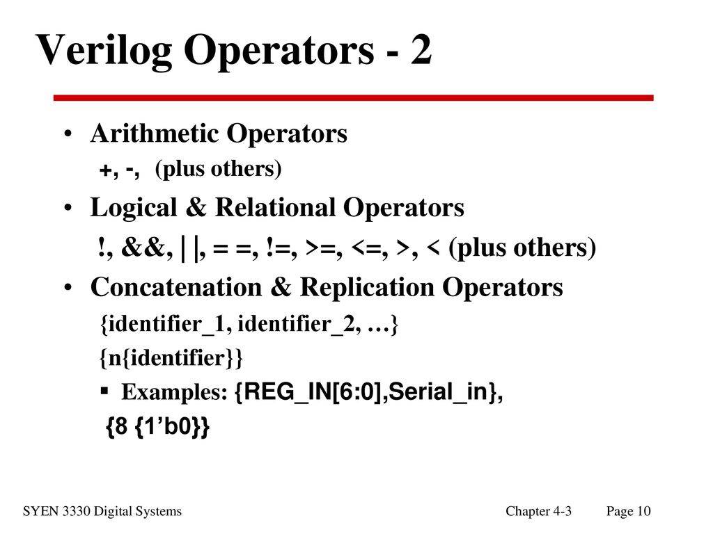 Chapters 4 – Part3: Verilog – Part 1 - ppt download