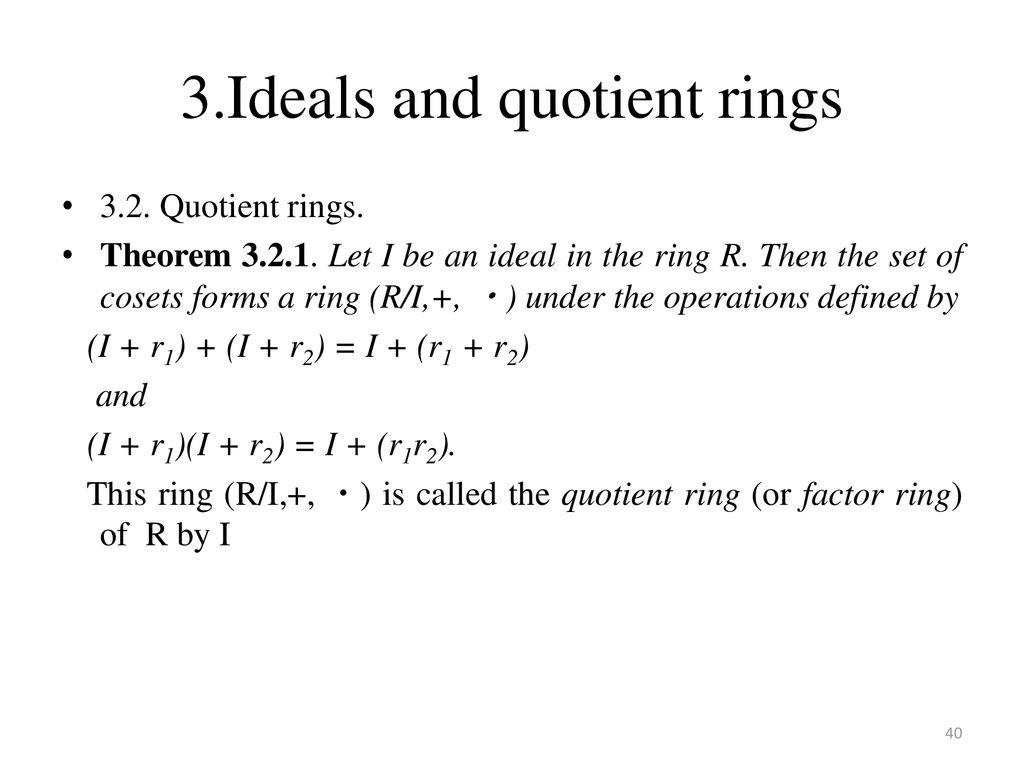 Index - Commutative Ring Theory