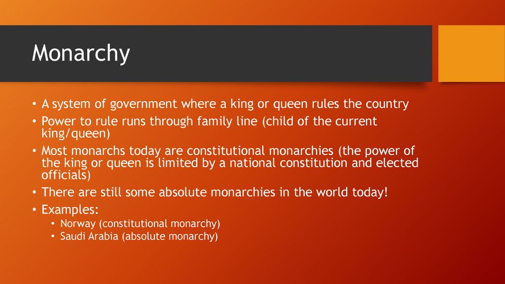 Types Of Government Ppt Download