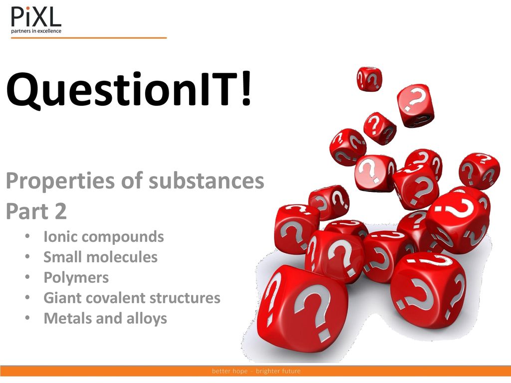 QuestionIT! Properties of substances Part 2 Ionic compounds