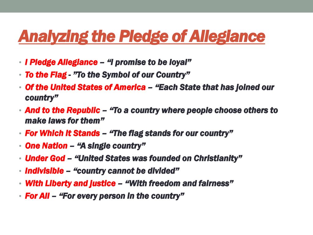 Of the United States of America With Liberty and Justice for All - ppt ...