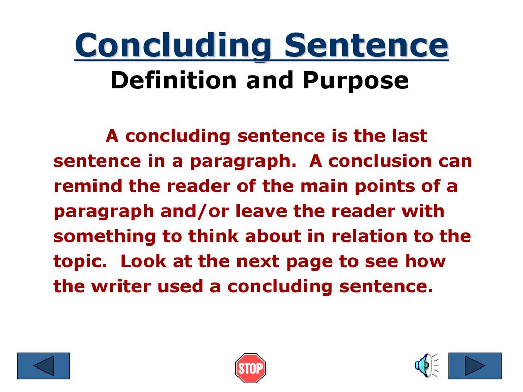 the meaning of conclude