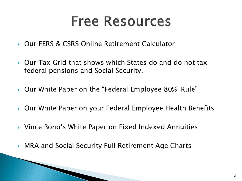 Csrs Retirement Chart