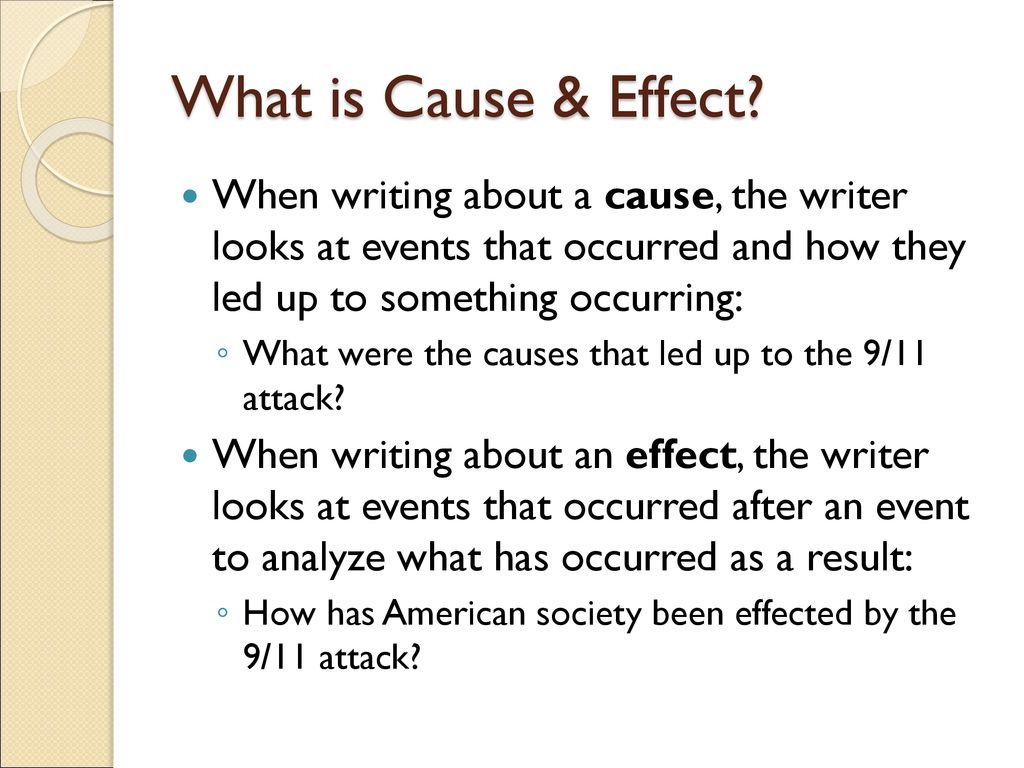 writing for effect