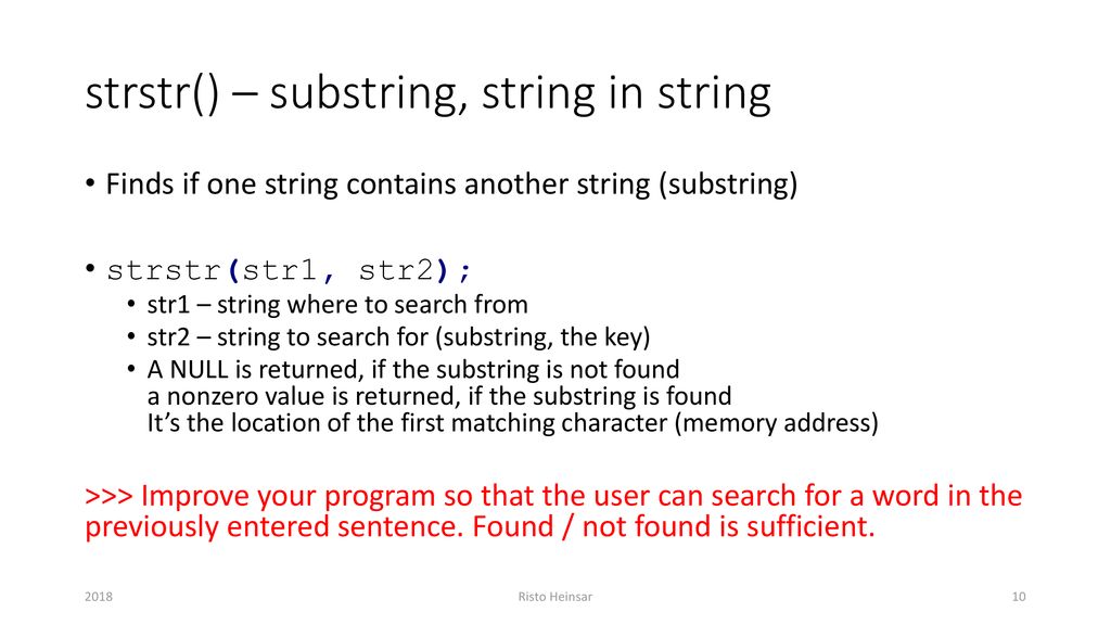 String manipulation string.h library - ppt download