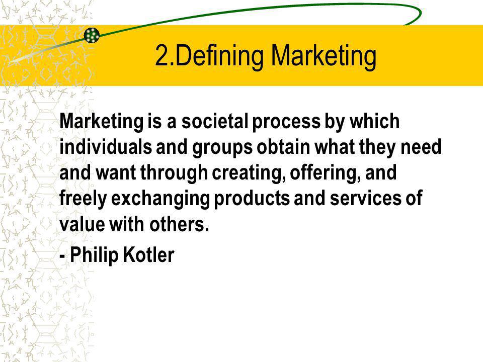 2.Defining Marketing