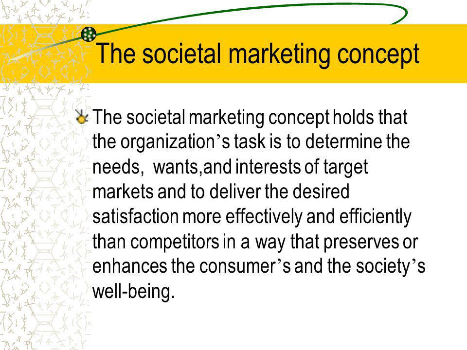 The societal marketing concept