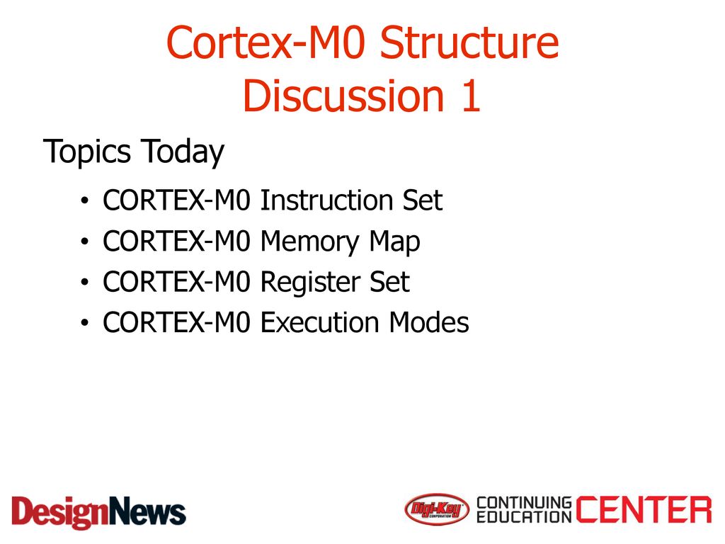 CORTEX-M0 Structure Discussion 1 - ppt download