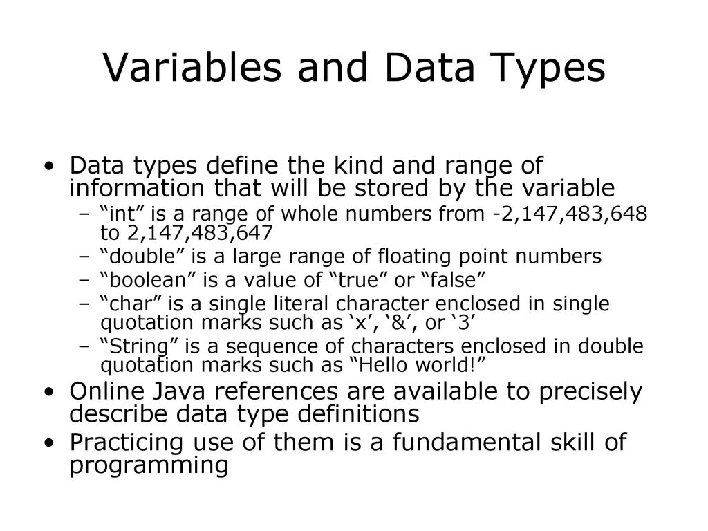 Java Programming First Program and Variables - ppt download