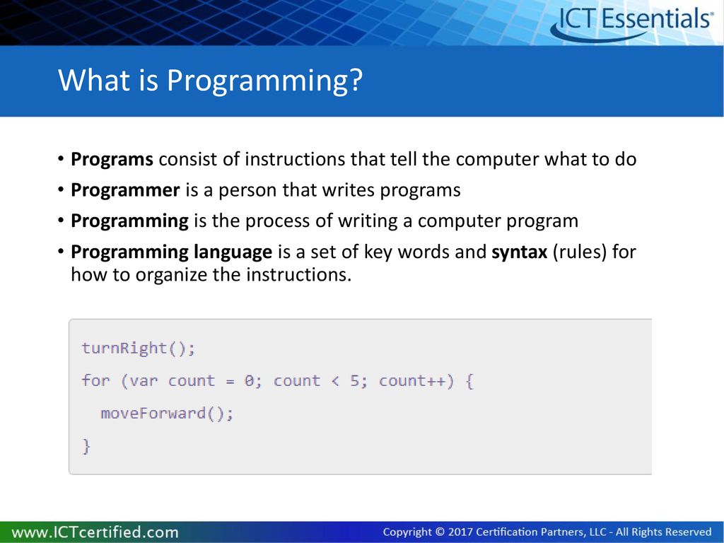 ICT Programming Lesson 1: - ppt download
