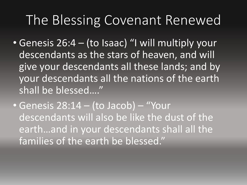 The Blessing Covenant Renewed