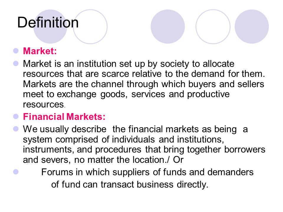 finance market definition