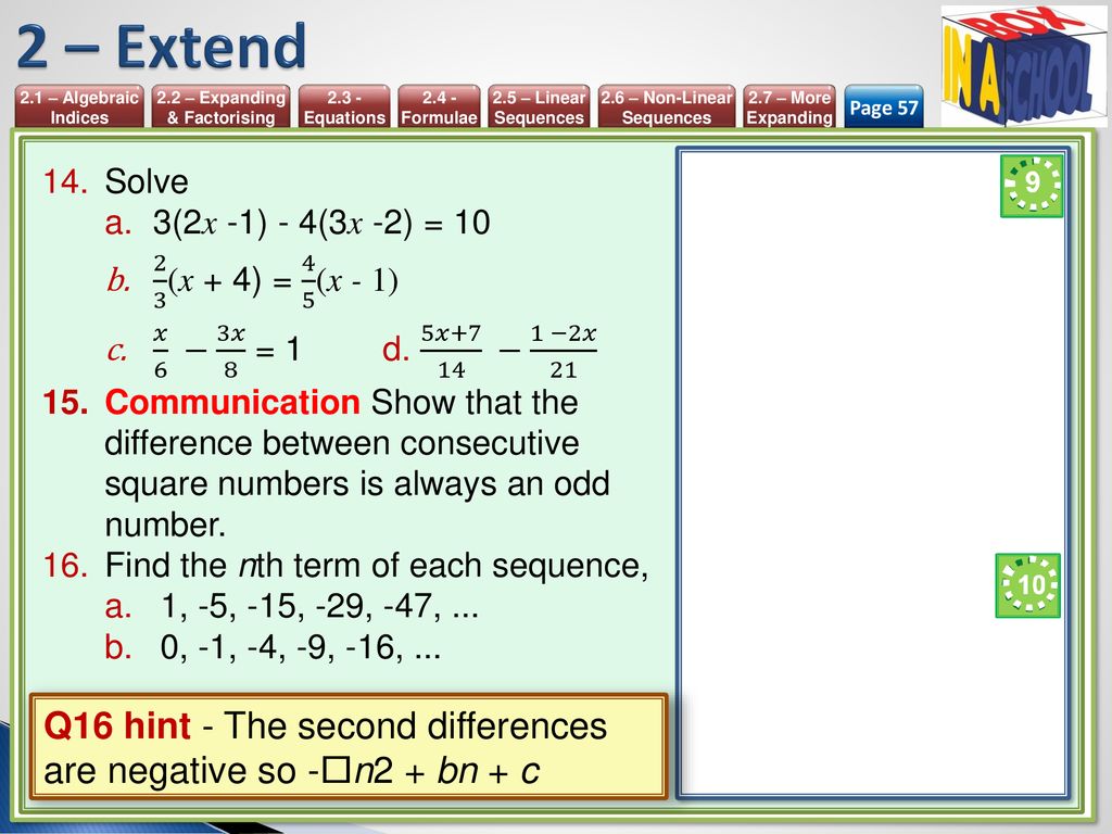 Unit 2 Algebra Mathematics 9 1 Igcse Year Ppt Download