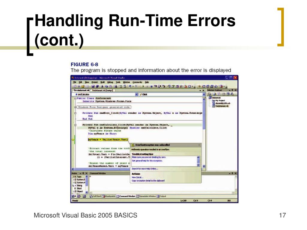 Microsoft visual basic 2005 basics ppt download