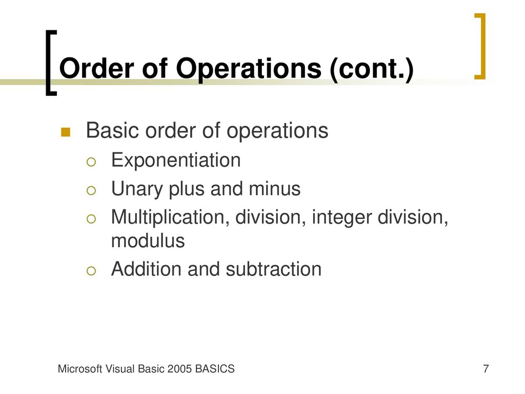Microsoft visual basic 2005 basics ppt download