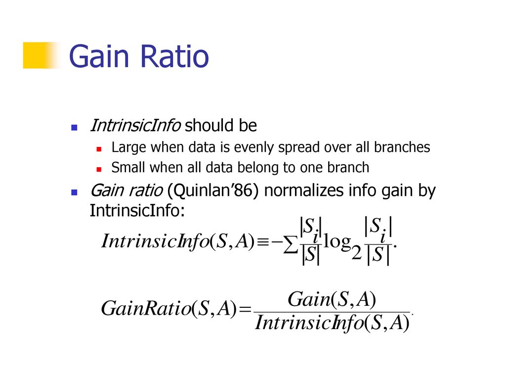 Gain Ratio IntrinsicInfo should be