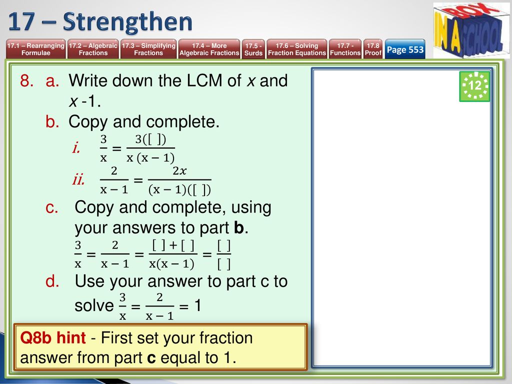 Unit 17 More Algebra Mathematics 9 1 Igcse Year Ppt Download
