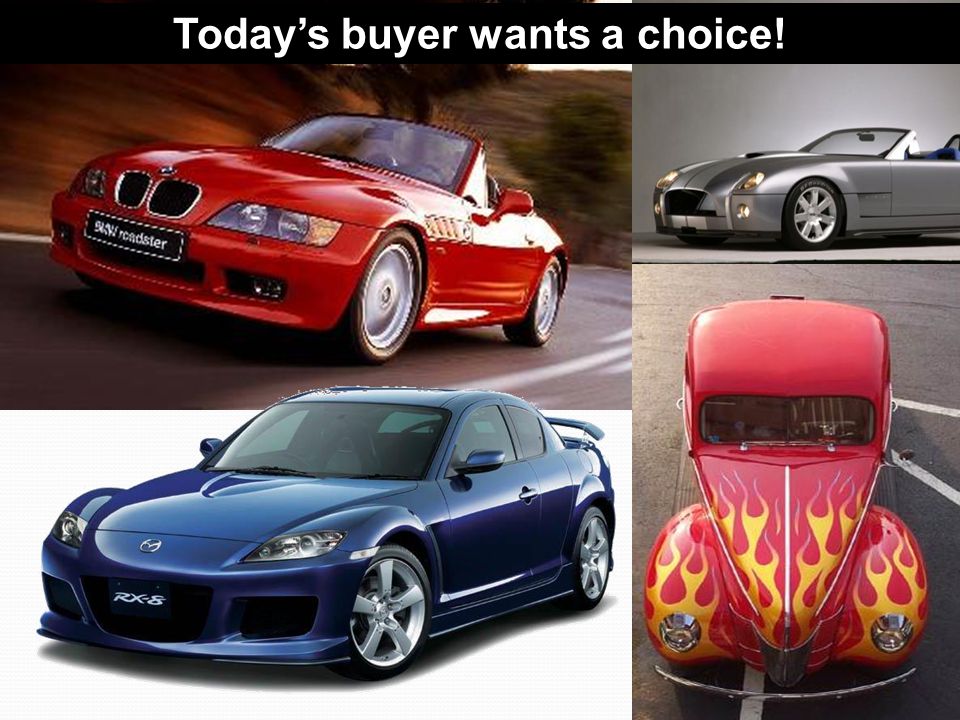 Today’s buyer wants a choice!